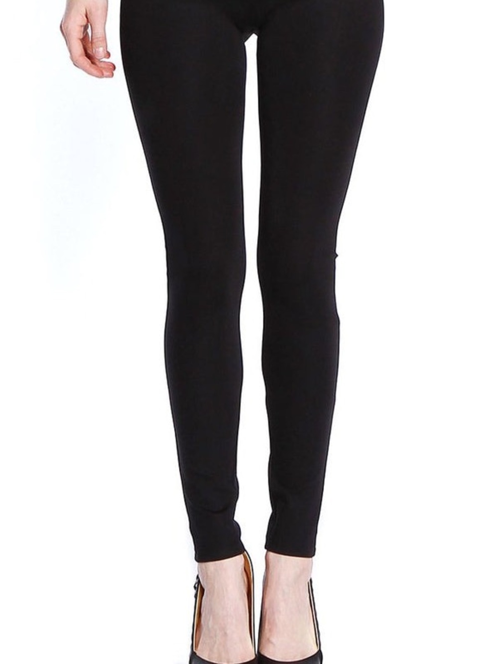 Slim-Sation by Multiples Wide Band Pull-On Ankle Leggings Black Sz M 🖤✨